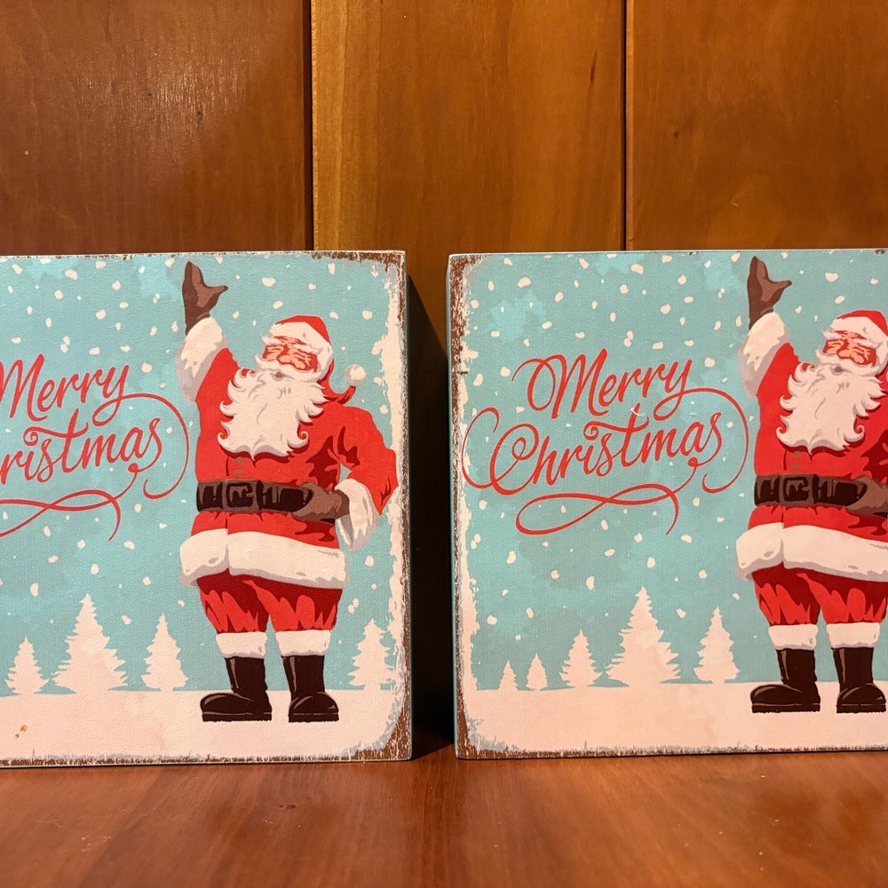 Festive Santa Christmas Wall Art